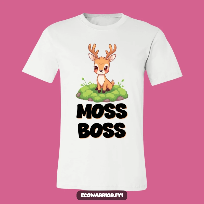 Deer Guarding Moss T-Shirt: Wearable Serenity, Funny Woodland Charm