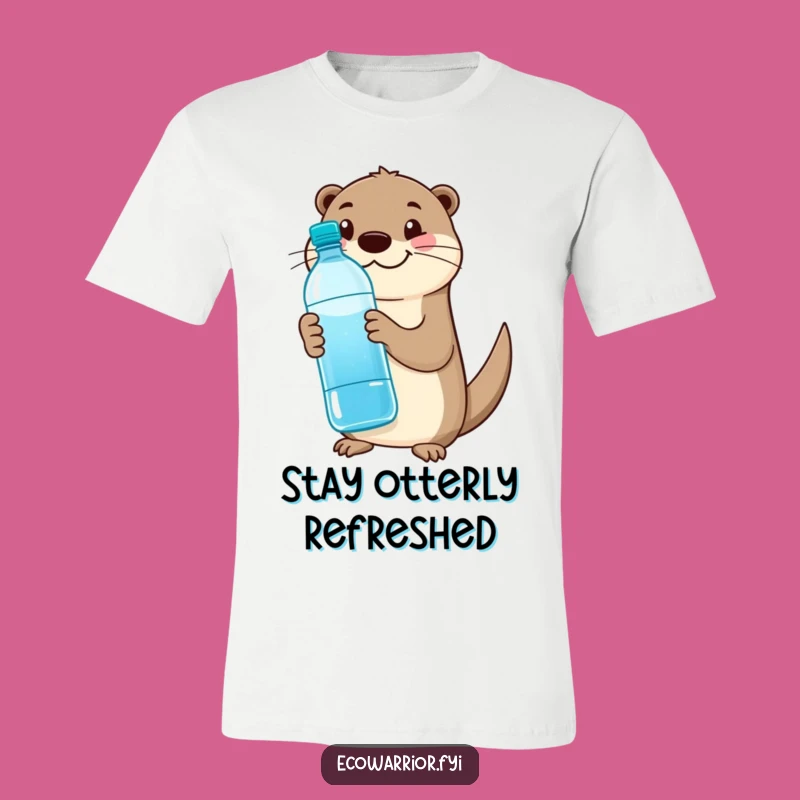 Funny Otter Hydration T-Shirt: Happy Eco Otter Tee, Thumbs Up Funny Shirt Gift