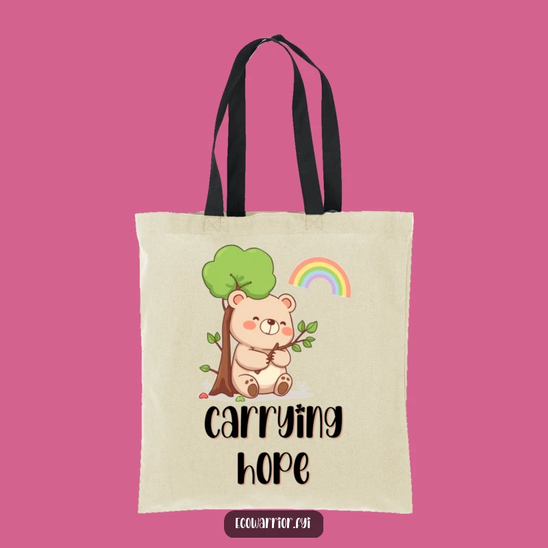 Funny Bear Rainbow Tote Bag: Carry Your Nature Love with Humorous Style