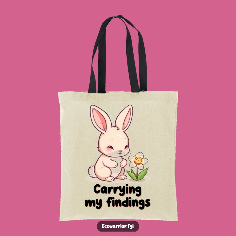 Funny Rabbit Flower Tote Bag: Carry Your Essentials with Garden Charm