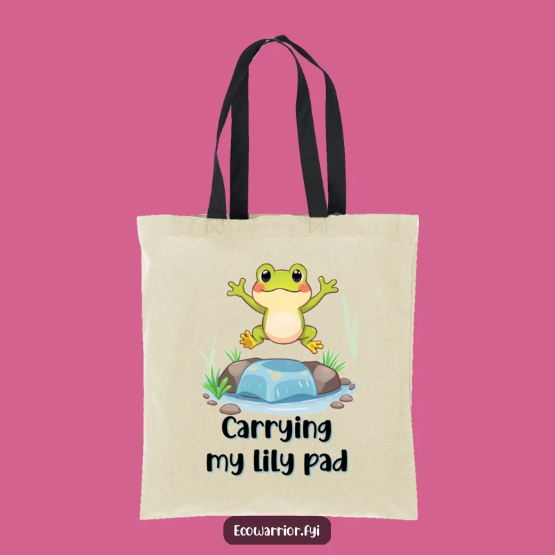 Funny Frog Jumping Tote Bag: Carry Your Fun with Amphibian Charm