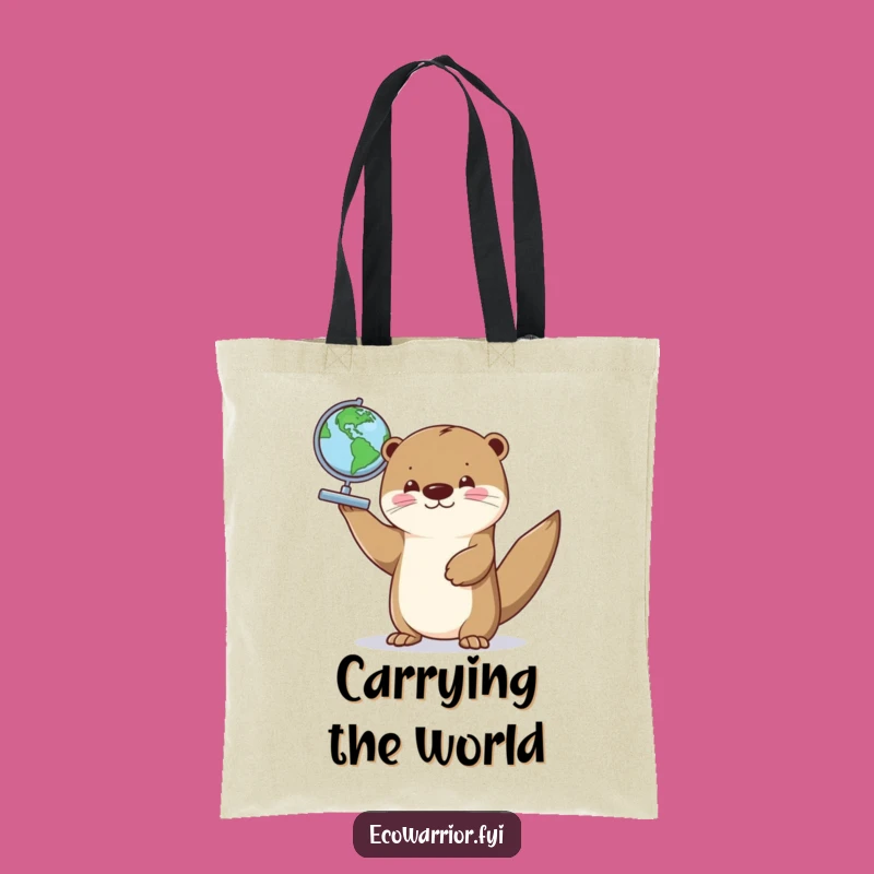 Funny Otter Globe Pride Tote Bag: Carry Your World With This Hilarious Eco-Friendly Bag