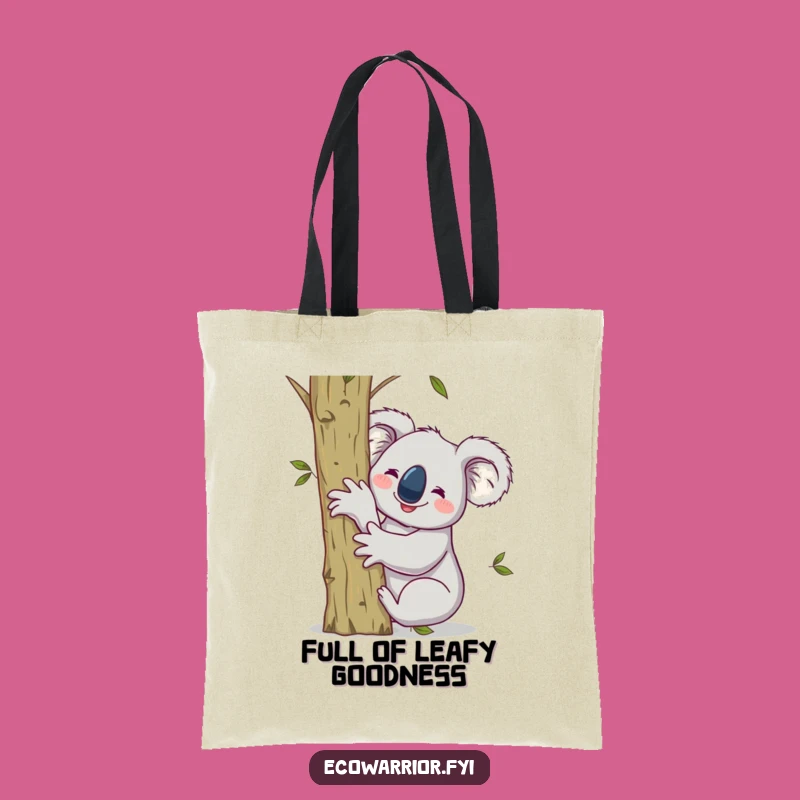 Funny Koala Hugging Sapling Tote Bag - Stylish & Hilarious Eco Accessory