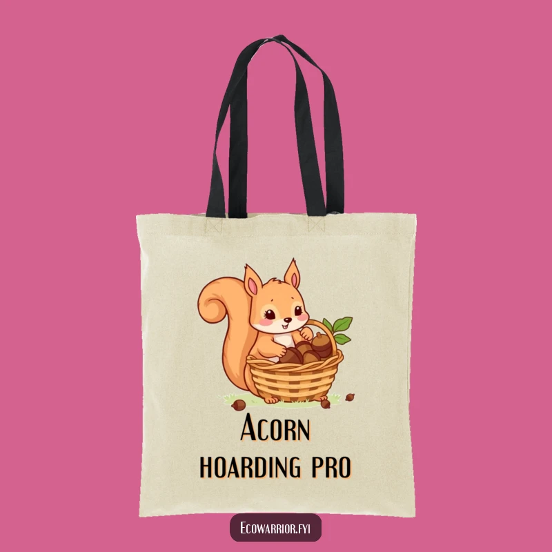 Funny Acorn Squirrel Tote Bag: Carry Your Treasures with a Playful Collector, Great Gift