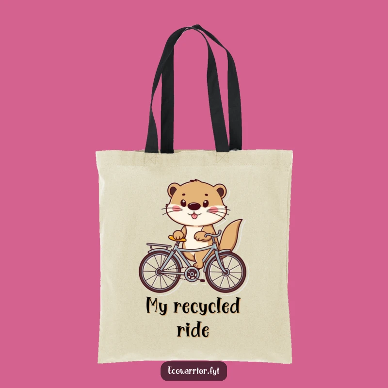Funny Otter Tote Bag: Recycled Ride Fashion, Hilarious Eco-Carryall Gift