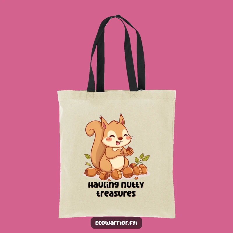 Funny Squirrel Acorn Tote Bag - Busy Organizer Shopping Bag