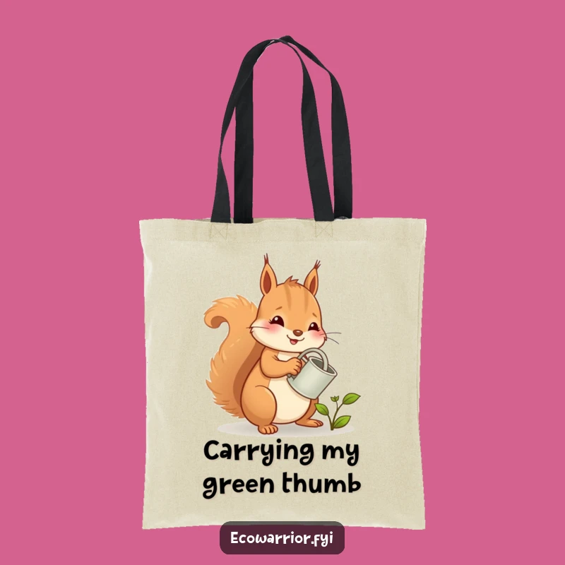 Funny Squirrel Tote Bag: Cheerful Gardener's Carry-All, Ideal Eco-Friendly Gift