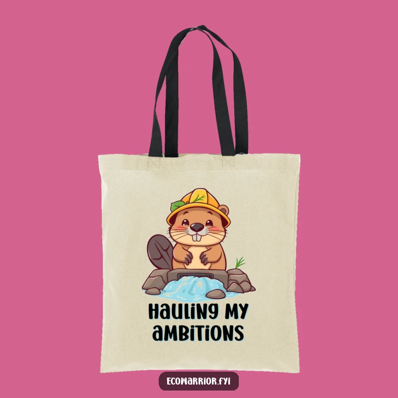 Funny Beaver Builder Tote Bag: Carry Your Projects, Eco-Friendly