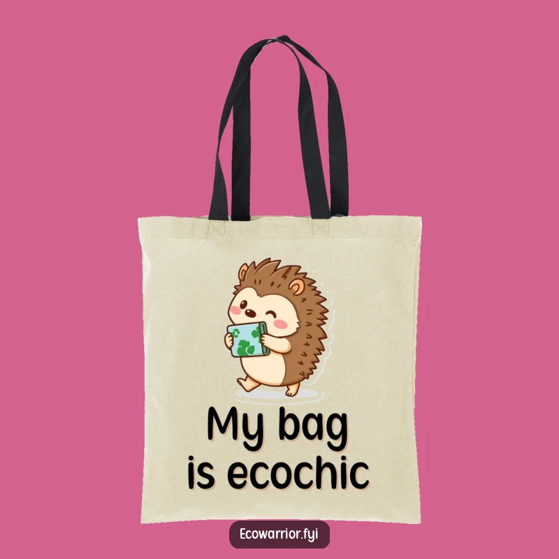 Funny Hedgehog Tote Bag: Carry Your Essentials with Eco-Chic Humor